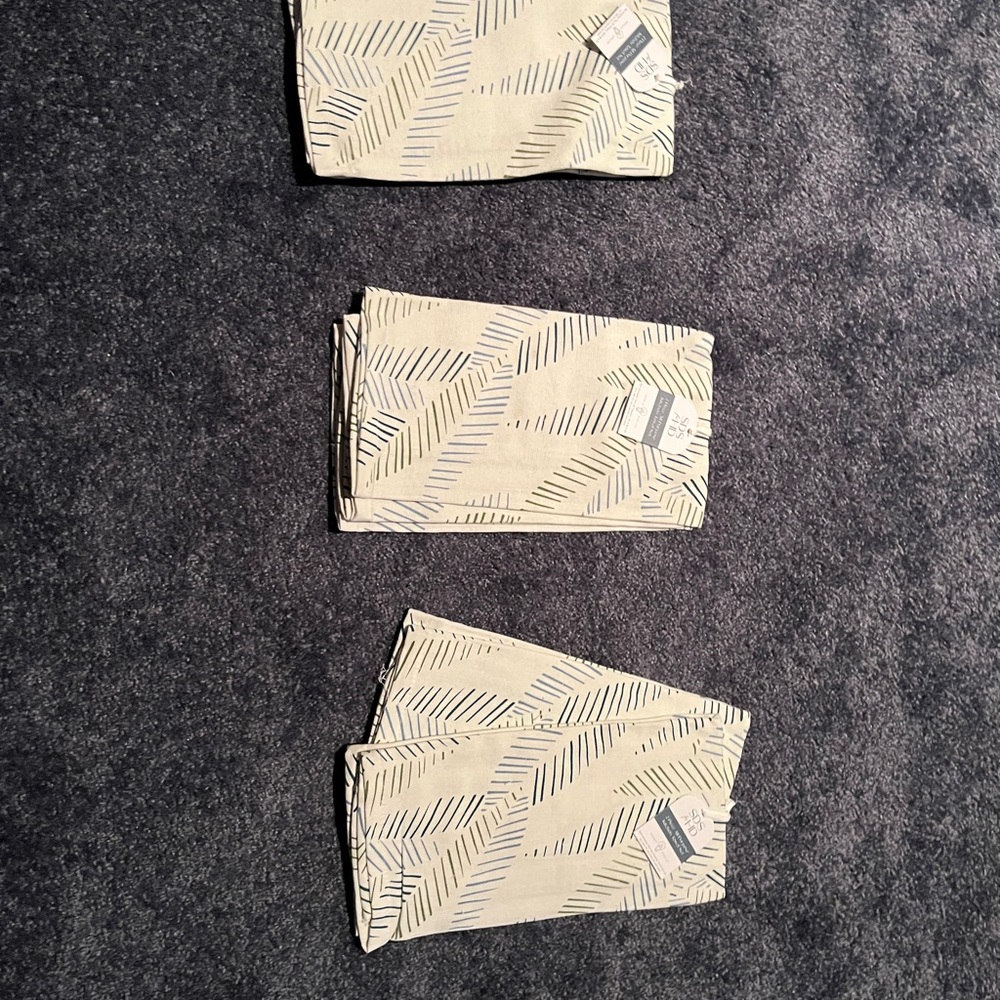 Sewing Down South leaf Patterned Fabric Set of three